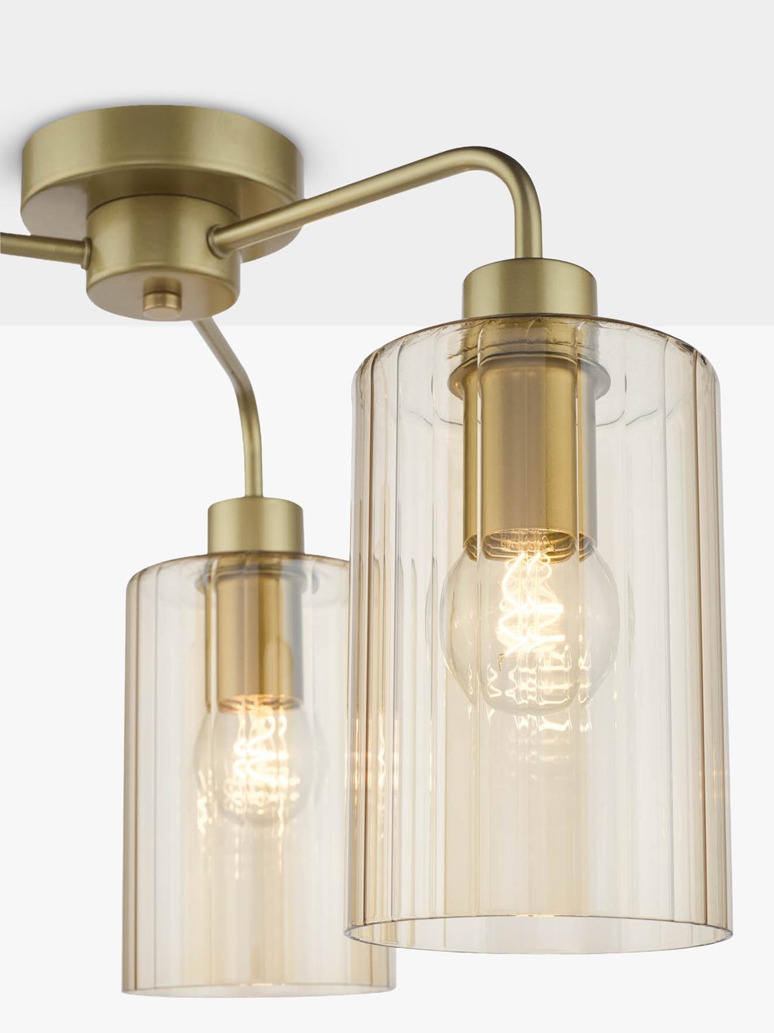 Där Daylin gold ceiling light with amber shades - British product