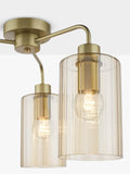 Där Daylin gold ceiling light with amber shades - British product
