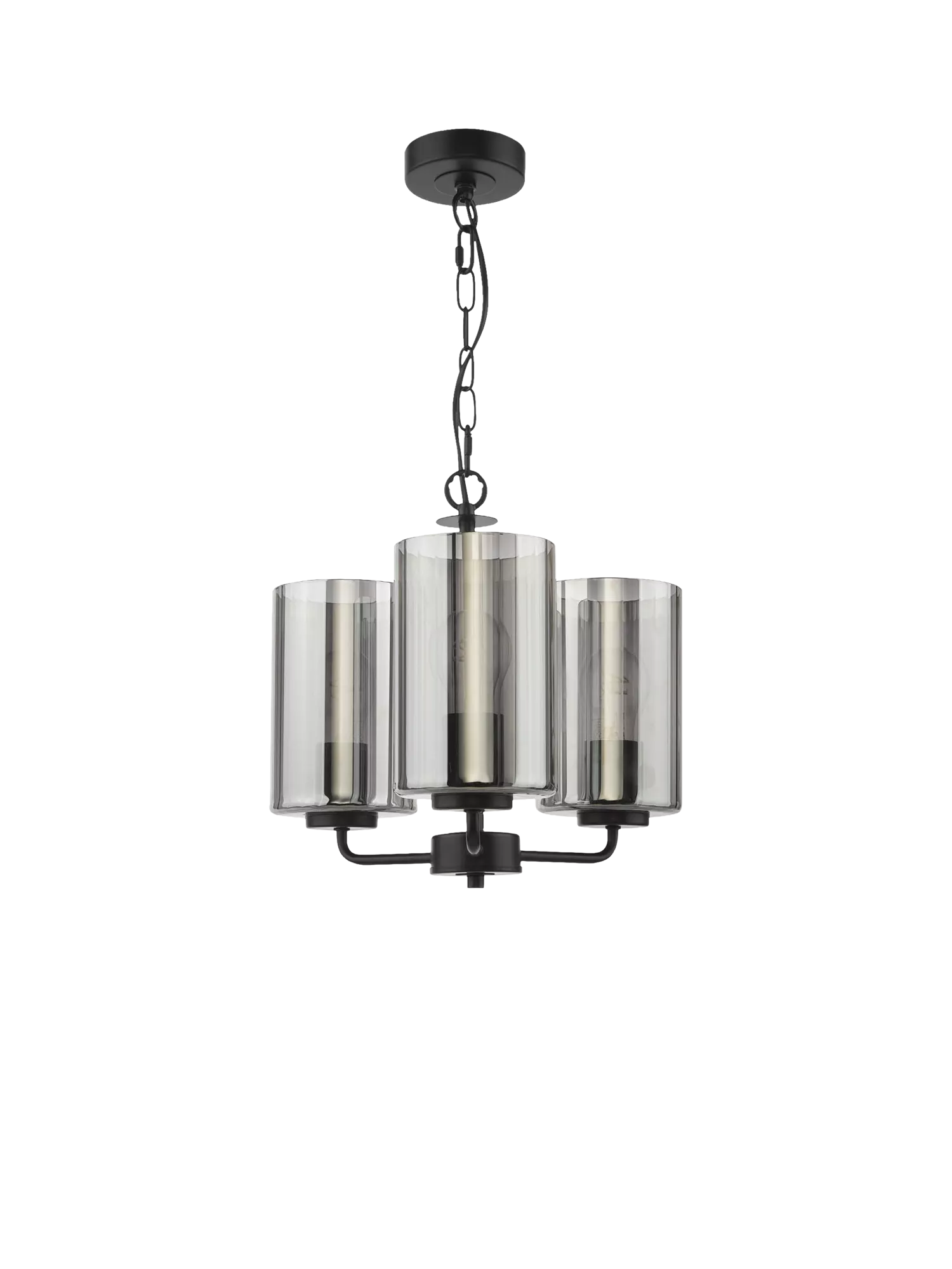 Där Daylin three-arm pendant light black, imported from the UK