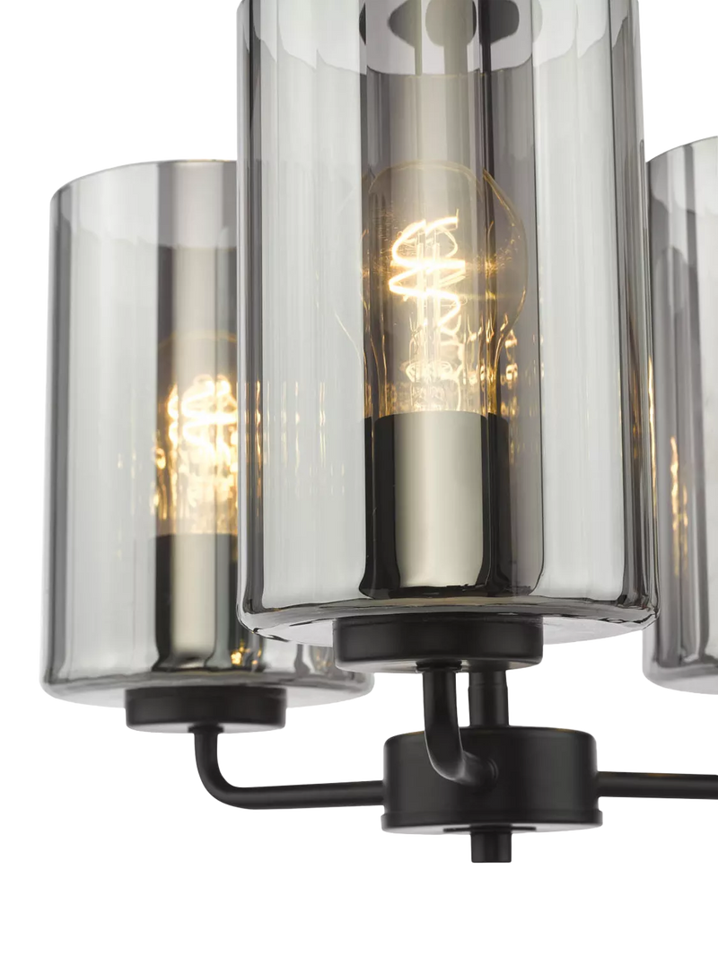 Där Daylin three-arm pendant light black, imported from the UK