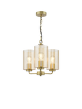 Där Daylin gold three-arm pendant ceiling light (British brand)