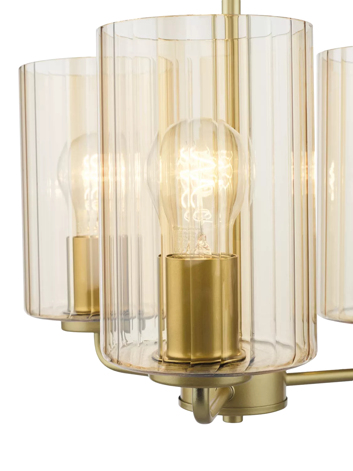 Där Daylin gold three-arm pendant ceiling light (British brand)