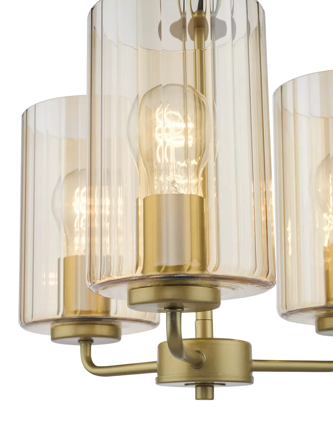 Där Daylin gold three-arm pendant ceiling light (British brand)
