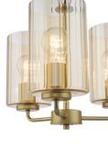 Där Daylin gold three-arm pendant ceiling light (British brand)