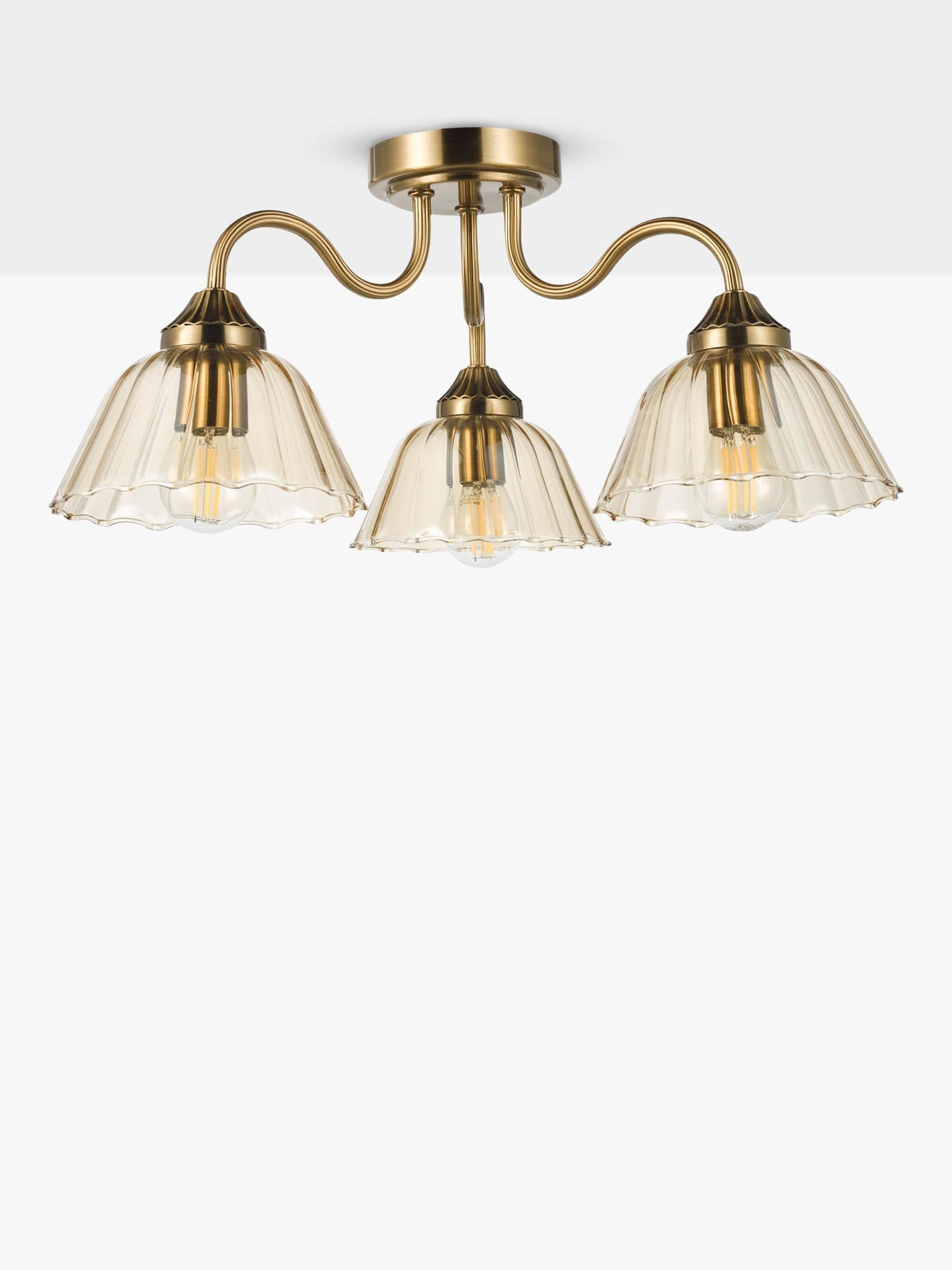 Där Erika bronze semi-flush ceiling light (British brand)