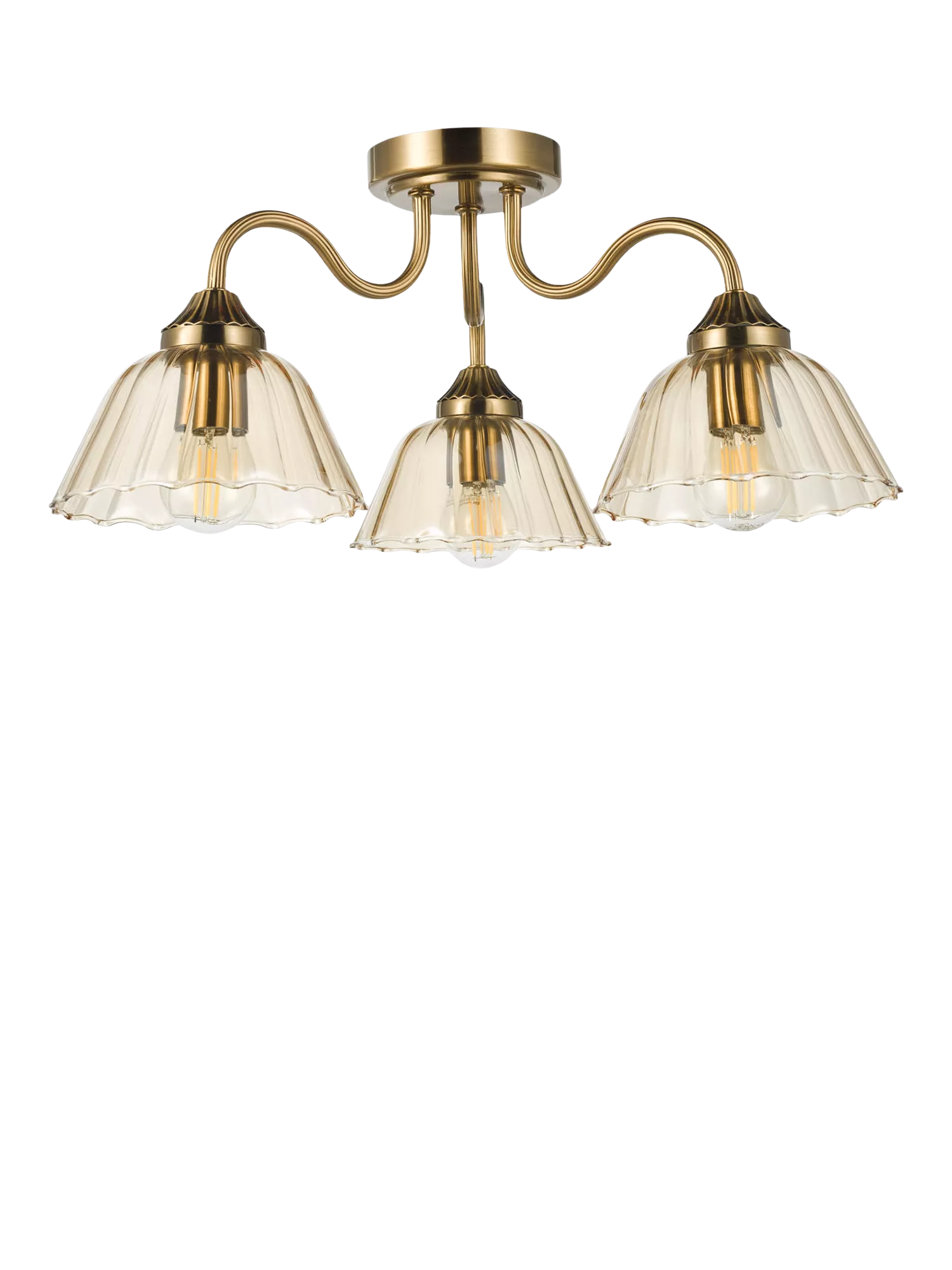 Där Erika bronze semi-flush ceiling light (British brand)