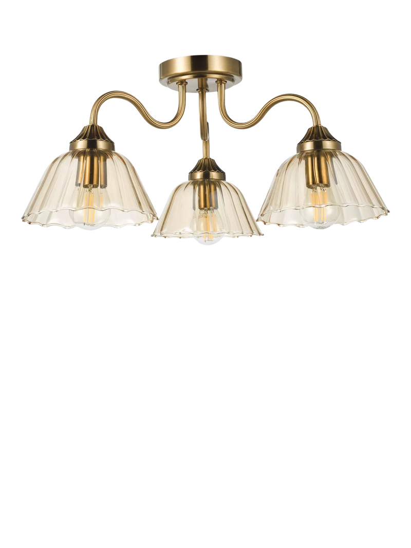 Där Erika bronze semi-flush ceiling light (British brand)
