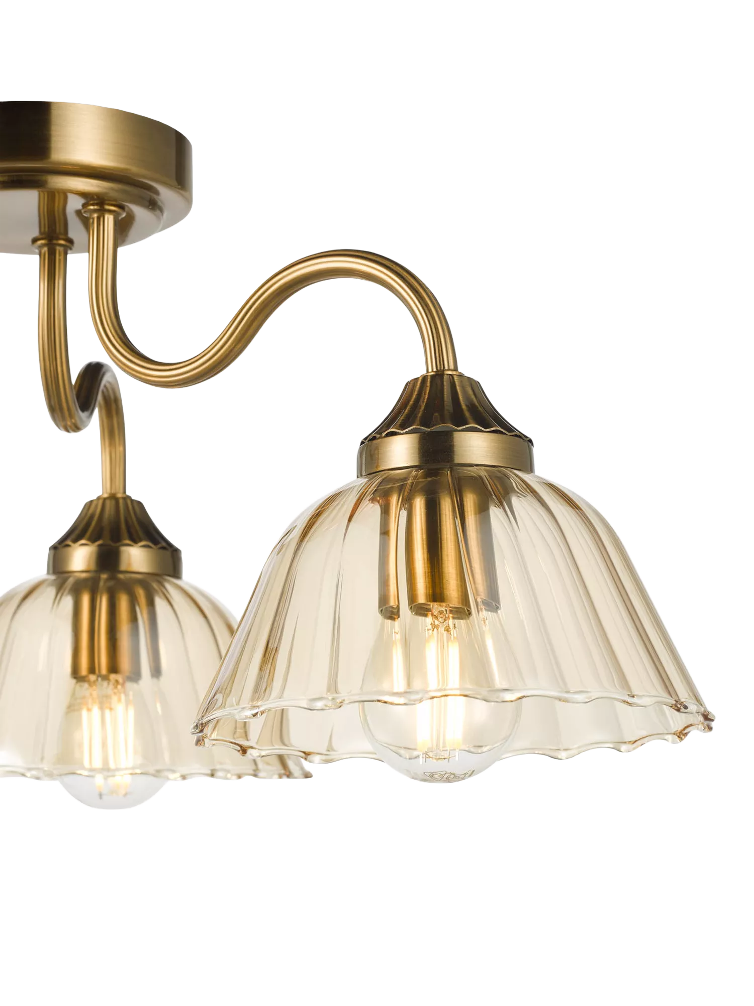 Där Erika bronze semi-flush ceiling light (British brand)