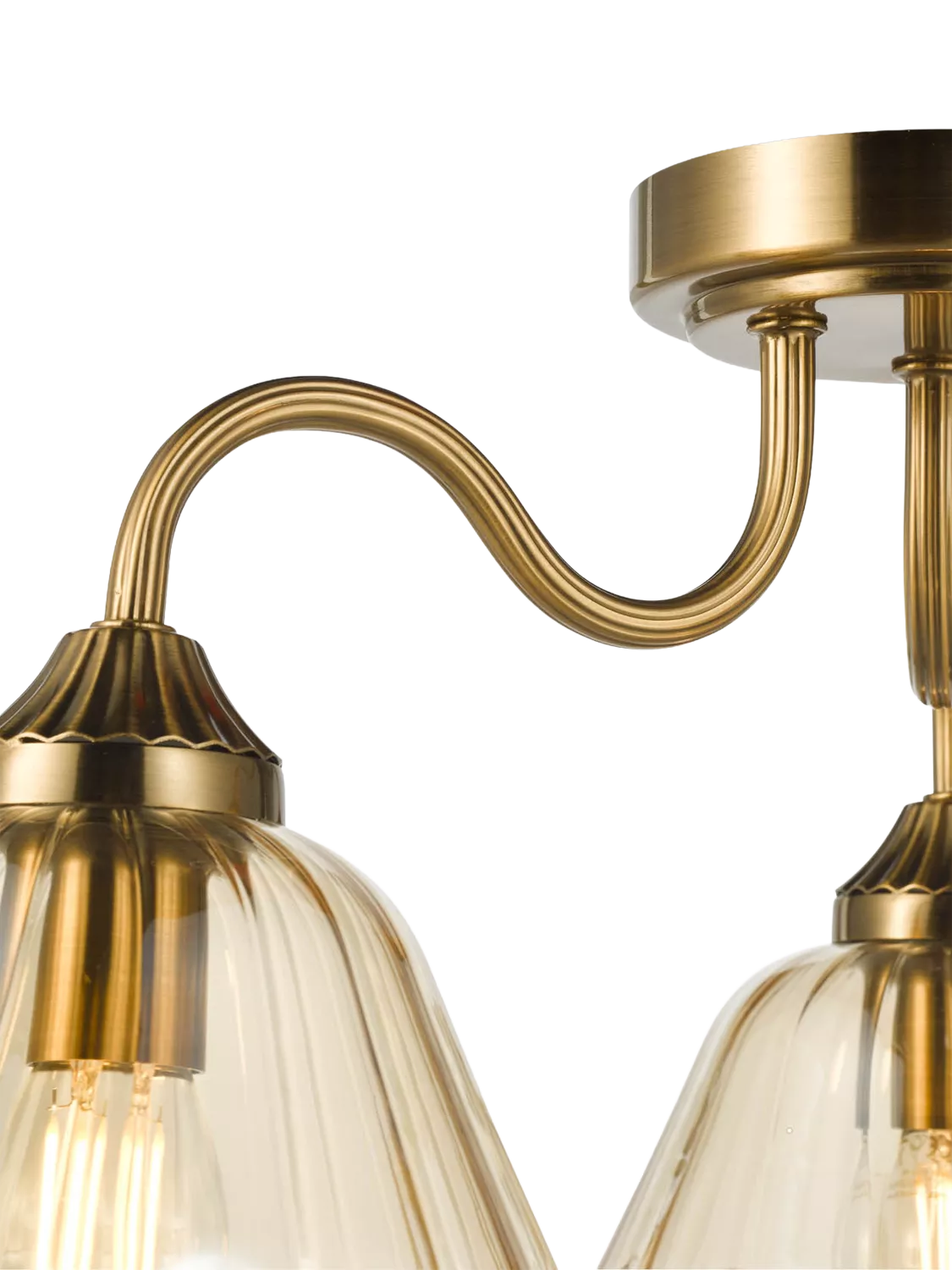 Där Erika bronze semi-flush ceiling light (British brand)