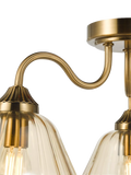 Där Erika bronze semi-flush ceiling light (British brand)