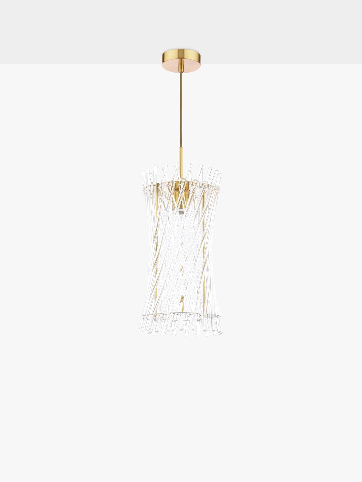 Där Loire pendant ceiling light brass clear - British product