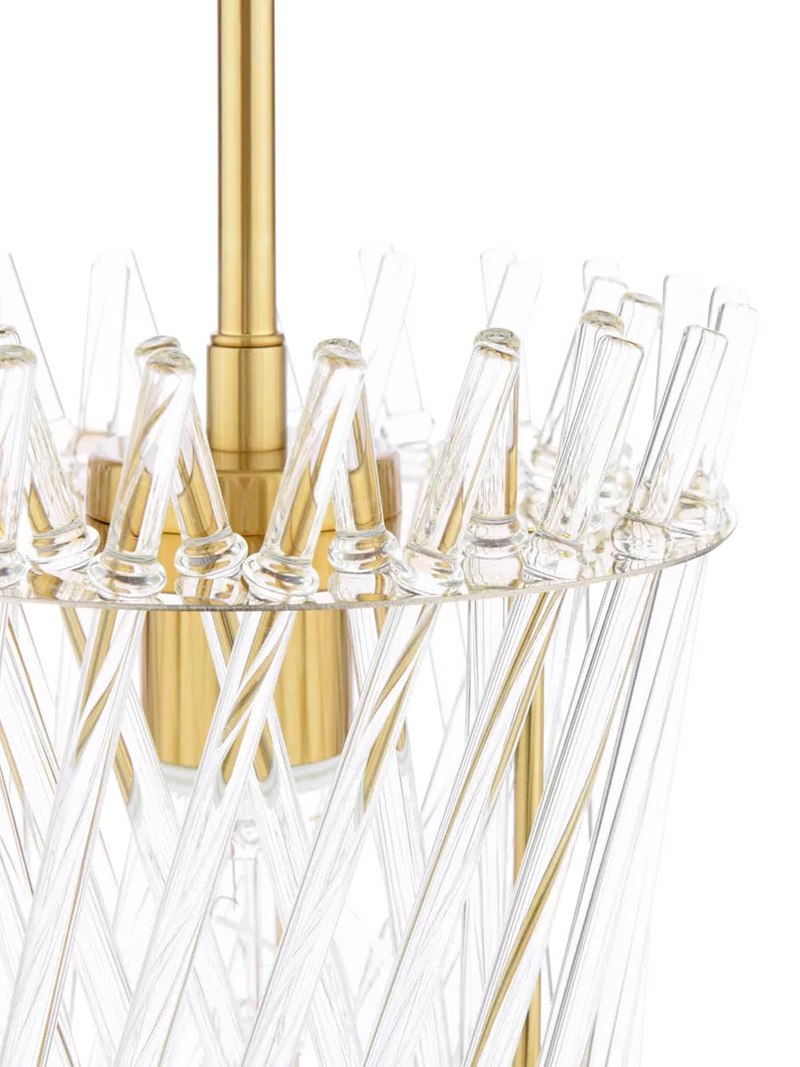 Där Loire pendant ceiling light brass clear - British product