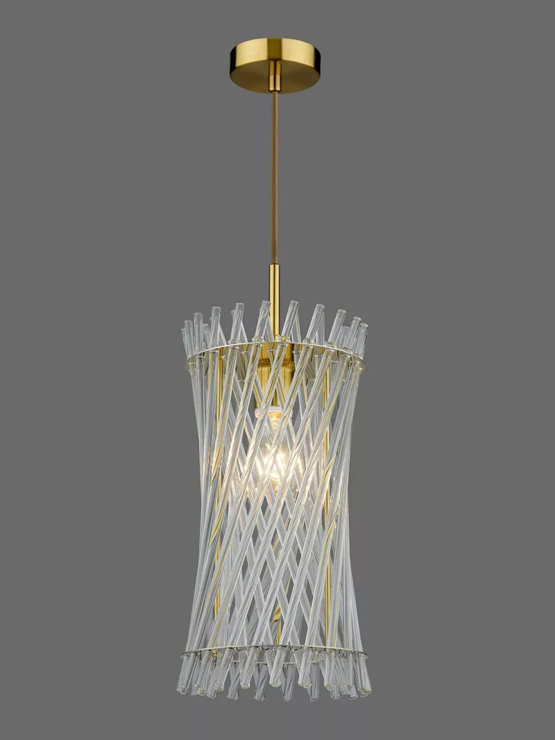 Där Loire pendant ceiling light brass clear - British product