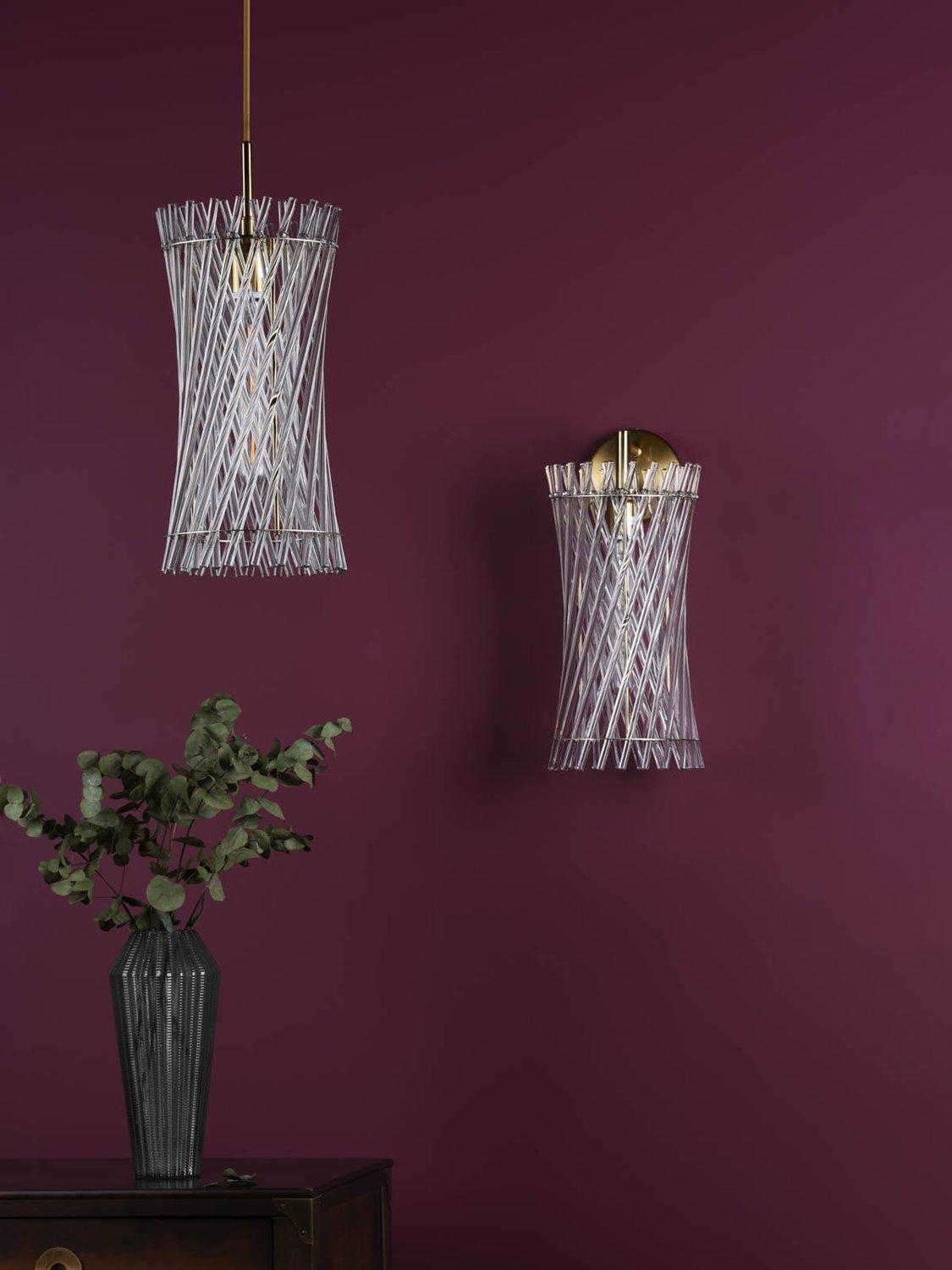 Där Loire pendant ceiling light brass clear - British product