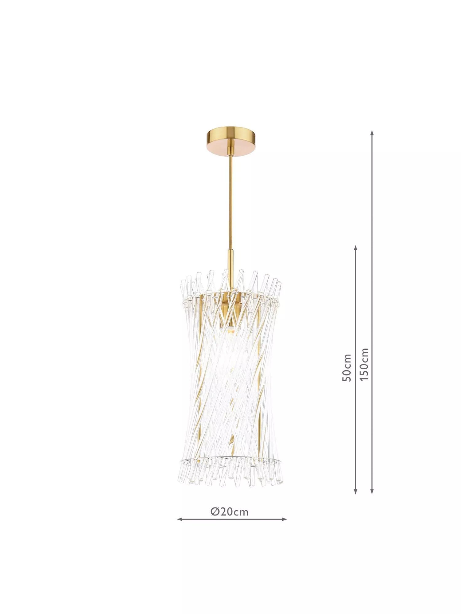Där Loire pendant ceiling light brass clear - British product