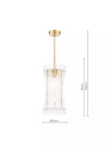 Där Loire pendant ceiling light brass clear - British product