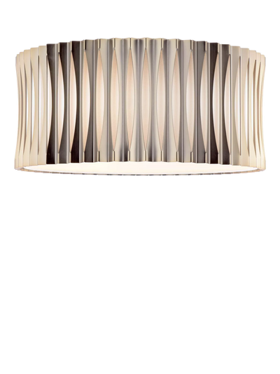John Lewis Där Netra 3 Light Flush Ceiling Light, Satin Bronze- Buy online at McGrocer