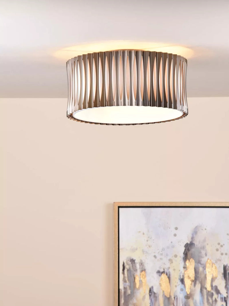 Där Netra 3 light flush ceiling light satin bronze, UK version