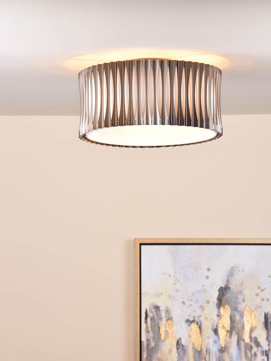 Där Netra 3 light flush ceiling light satin bronze, UK version