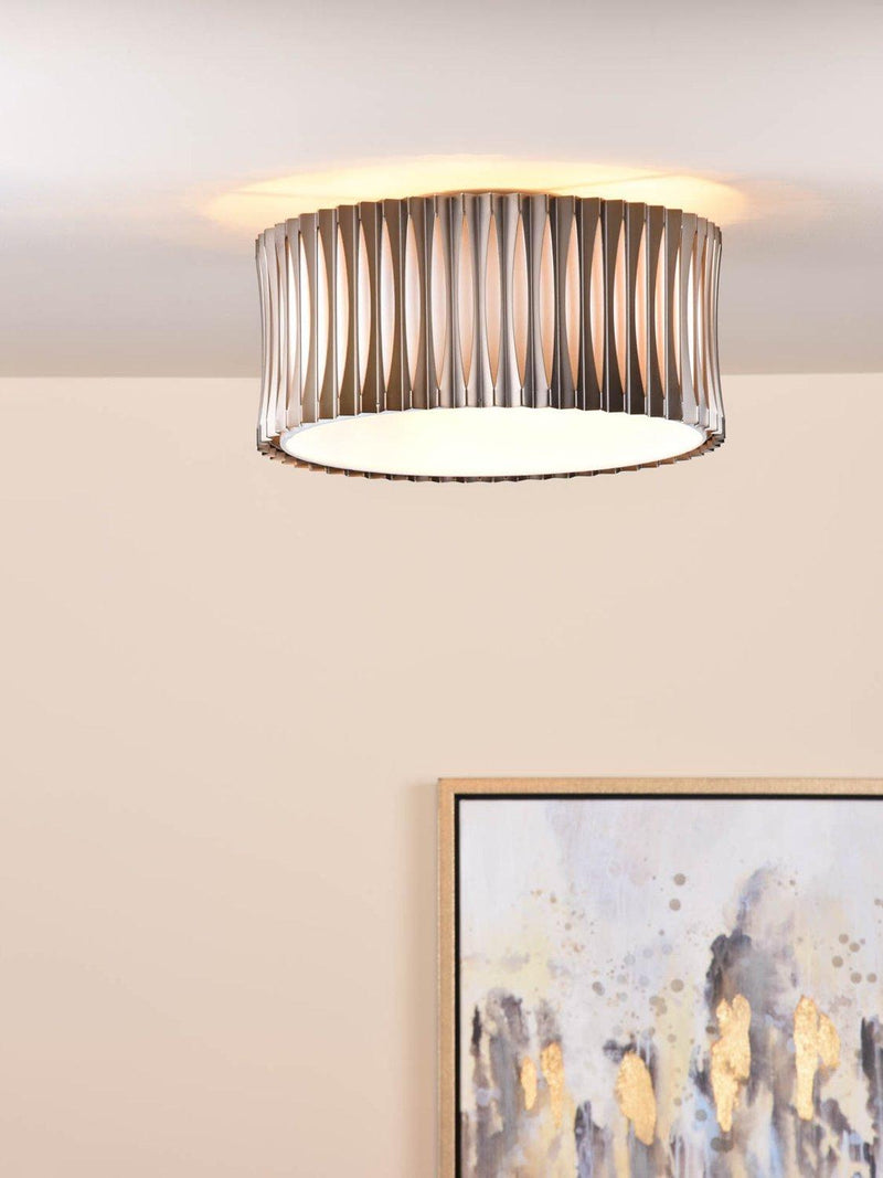 Där Netra 3 light flush ceiling light satin bronze, UK version
