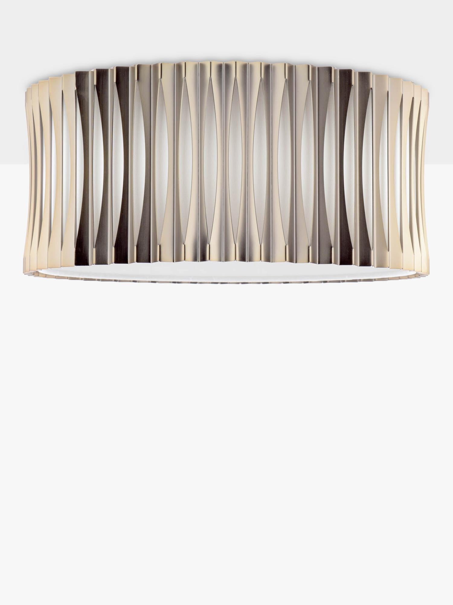 Där Netra 3 light flush ceiling light satin bronze, UK version
