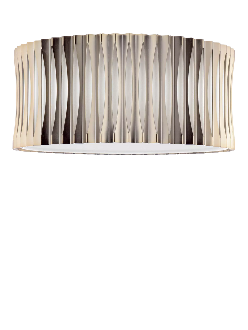 Där Netra 3 light flush ceiling light satin bronze, UK version