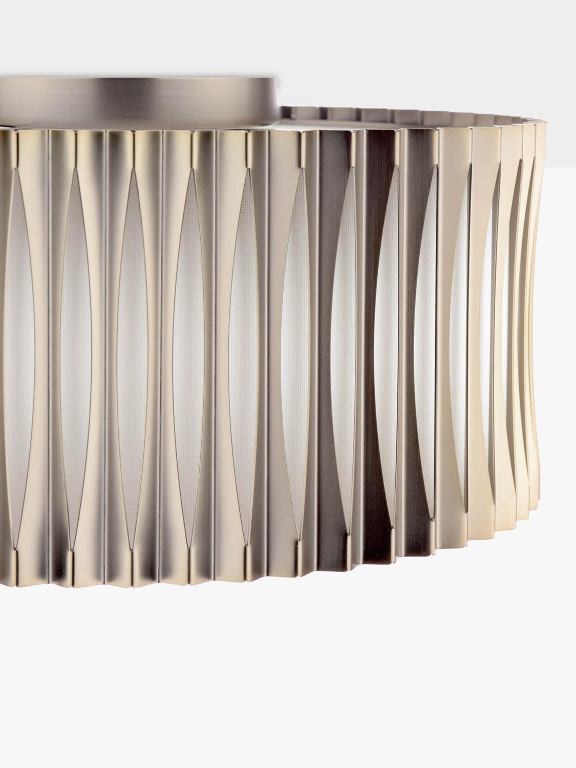 Där Netra 3 light flush ceiling light satin bronze, UK version