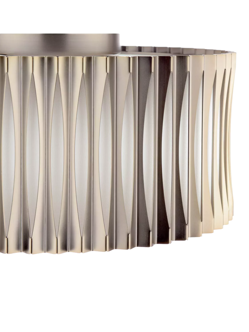 Där Netra 3 light flush ceiling light satin bronze, UK version