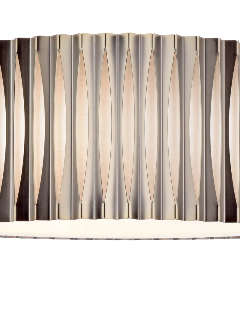 Där Netra 3 light flush ceiling light satin bronze, UK version