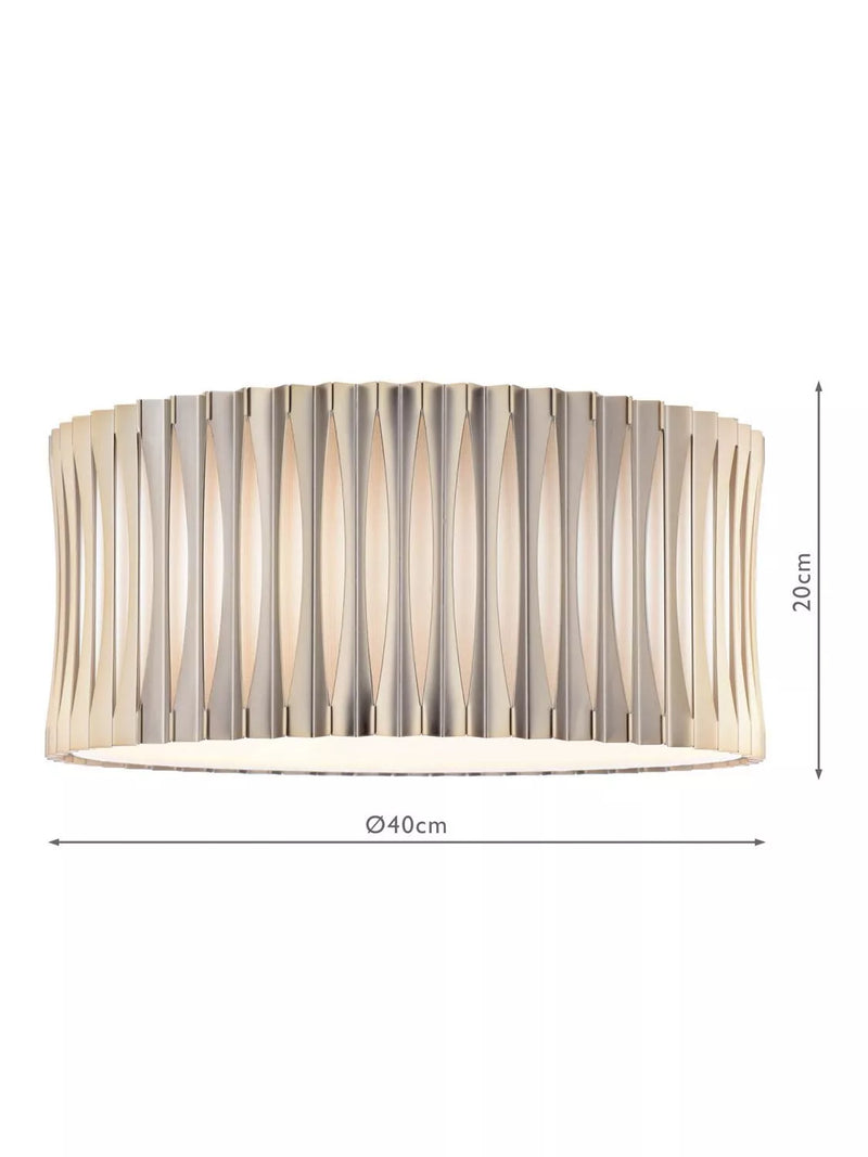 Där Netra 3 light flush ceiling light satin bronze, UK version