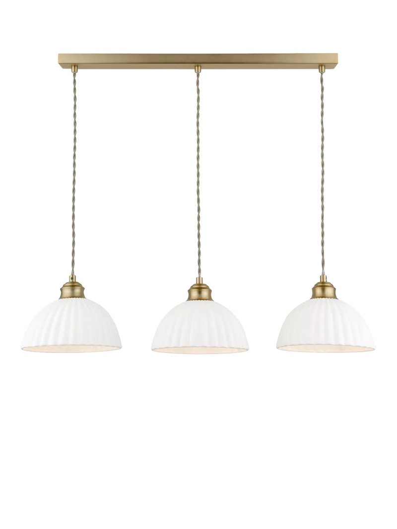 Laura Ashley Durford pendant light antique brass, UK version