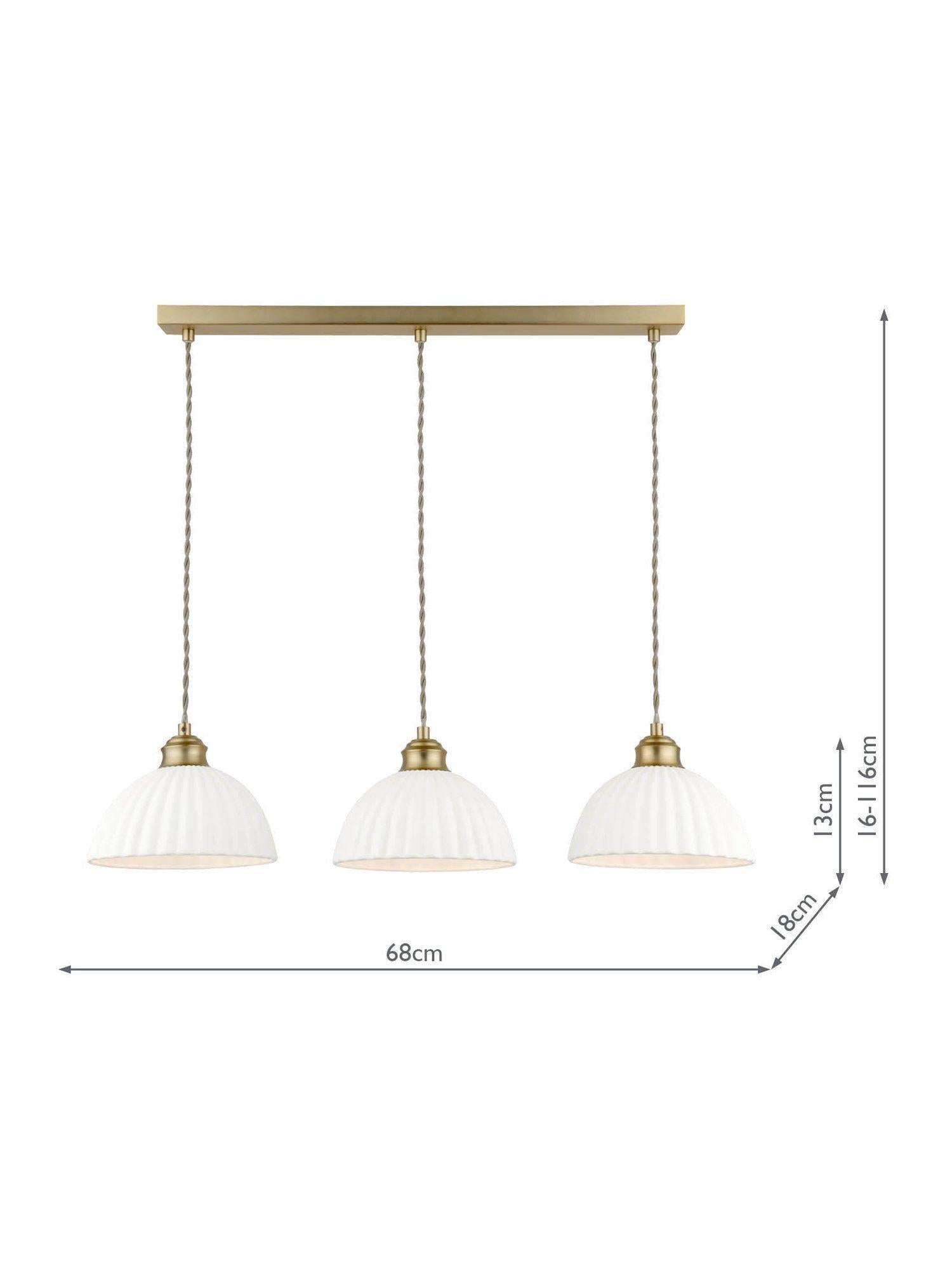 Laura Ashley Durford pendant light antique brass, UK version