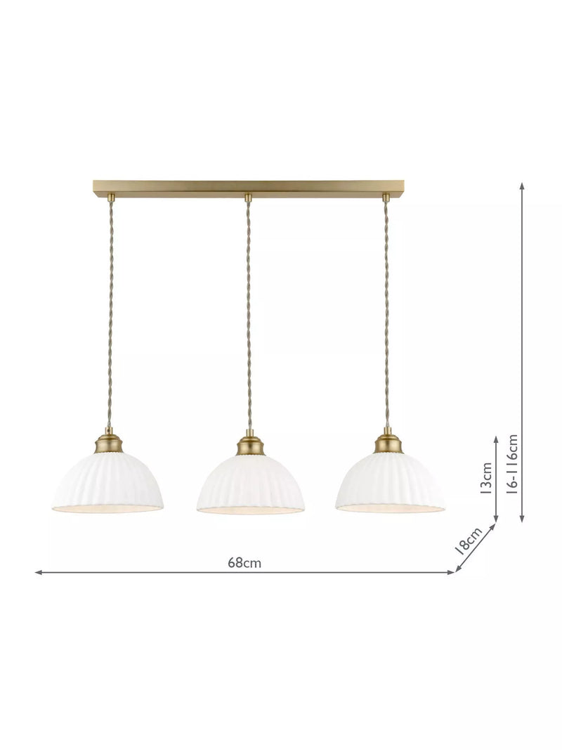 Laura Ashley Durford pendant light antique brass, UK version