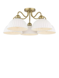 Laura Ashley Durford 5 Arm Semi Flush Ceiling Light, Antique Brass