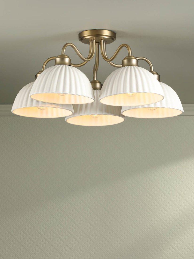 Laura Ashley Durford semi flush ceiling light antique brass, UK version