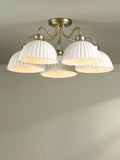 Laura Ashley Durford semi flush ceiling light antique brass, UK version