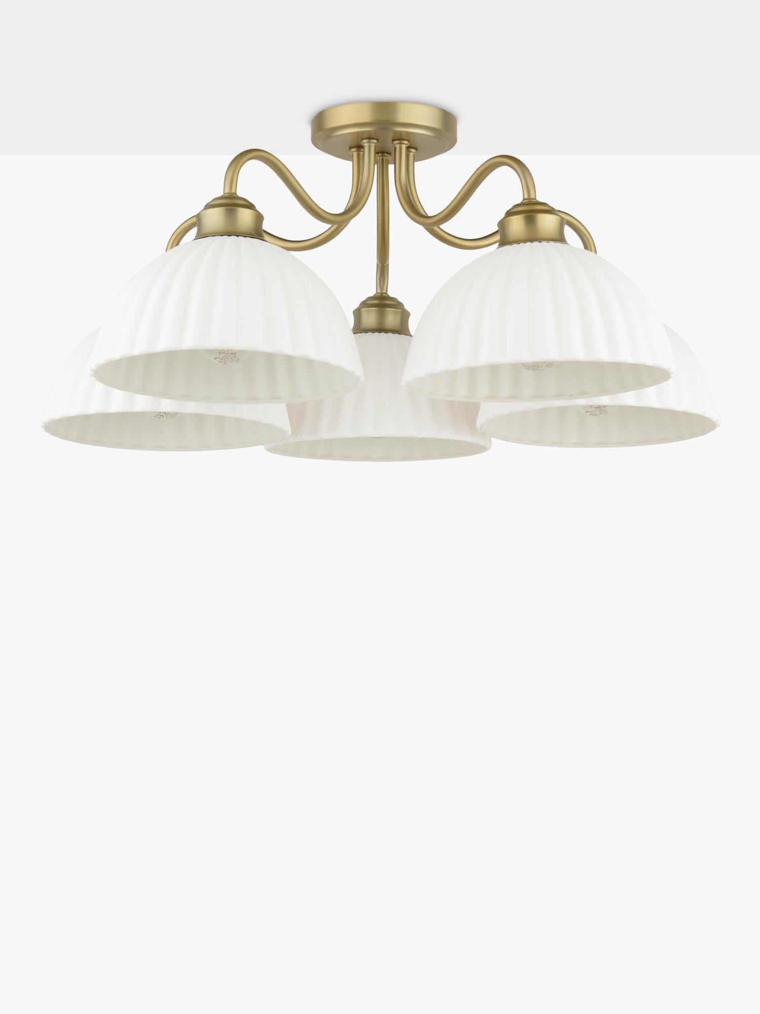 Laura Ashley Durford semi flush ceiling light antique brass, UK version