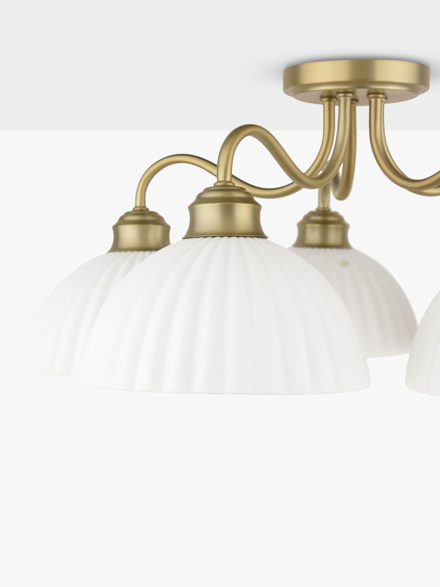 Laura Ashley Durford semi flush ceiling light antique brass, UK version