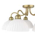 Laura Ashley Durford semi flush ceiling light antique brass, UK version