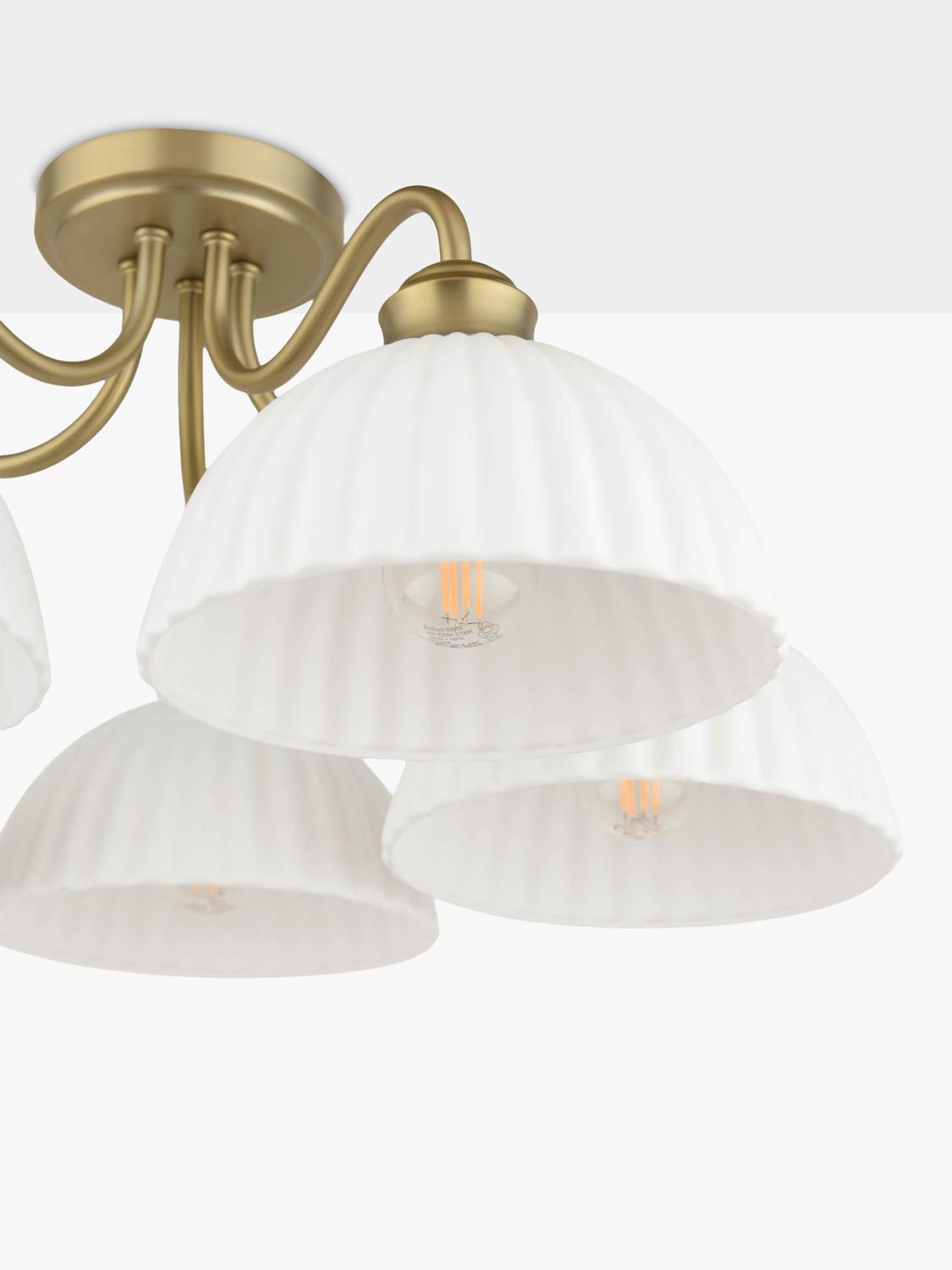 Laura Ashley Durford semi flush ceiling light antique brass, UK version