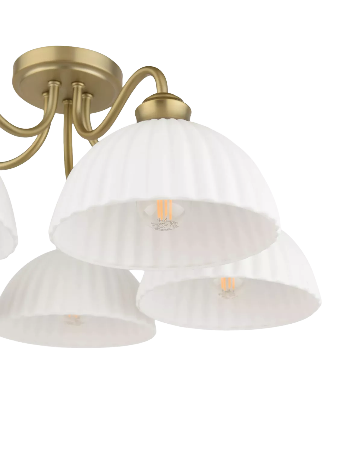 Laura Ashley Durford semi flush ceiling light antique brass, UK version