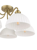 Laura Ashley Durford semi flush ceiling light antique brass, UK version