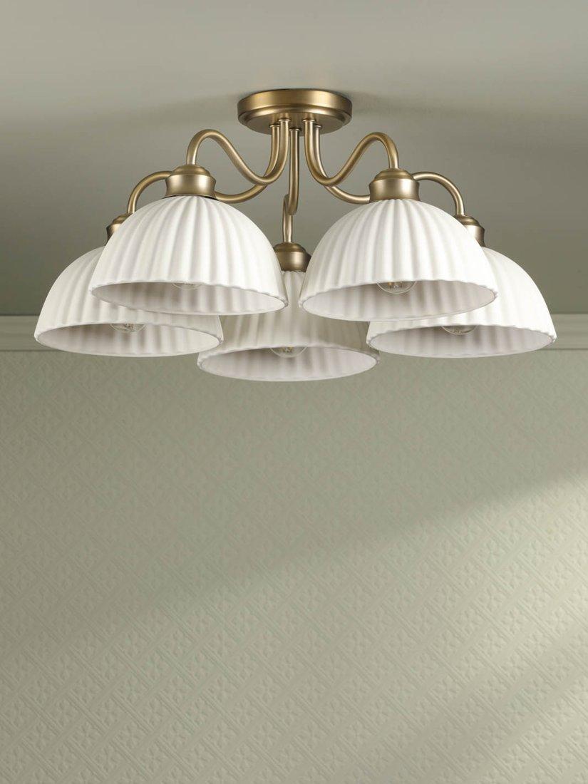 Laura Ashley Durford semi flush ceiling light antique brass, UK version