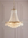 Laura Ashley Enid crystal chandelier antique brass five arms UK version