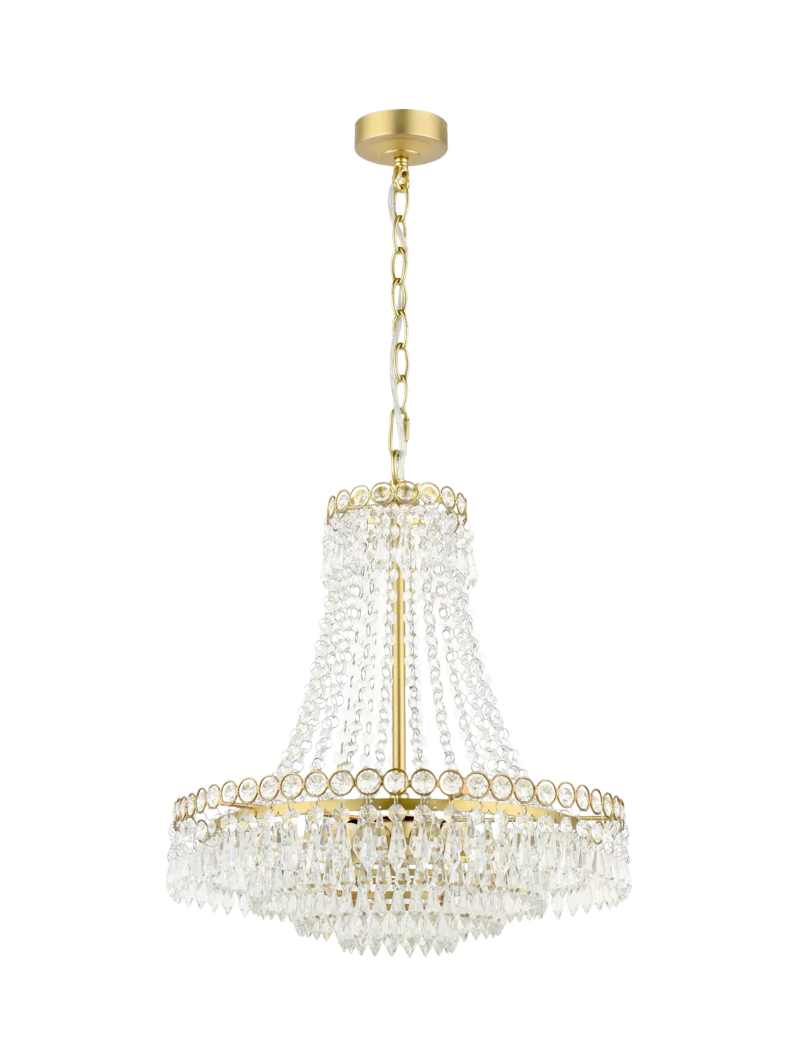 Laura Ashley Enid crystal chandelier antique brass five arms UK version