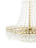 Laura Ashley Enid crystal chandelier antique brass five arms UK version