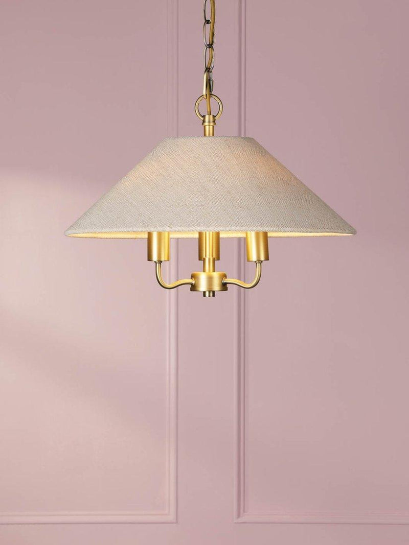 Laura Ashley Harland pendant ceiling light 40cm antique brass (British brand)