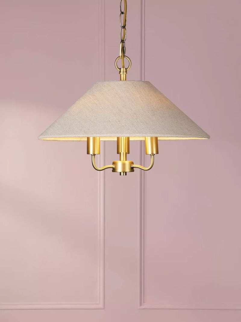 Laura Ashley Harland pendant ceiling light 40cm antique brass (British brand)