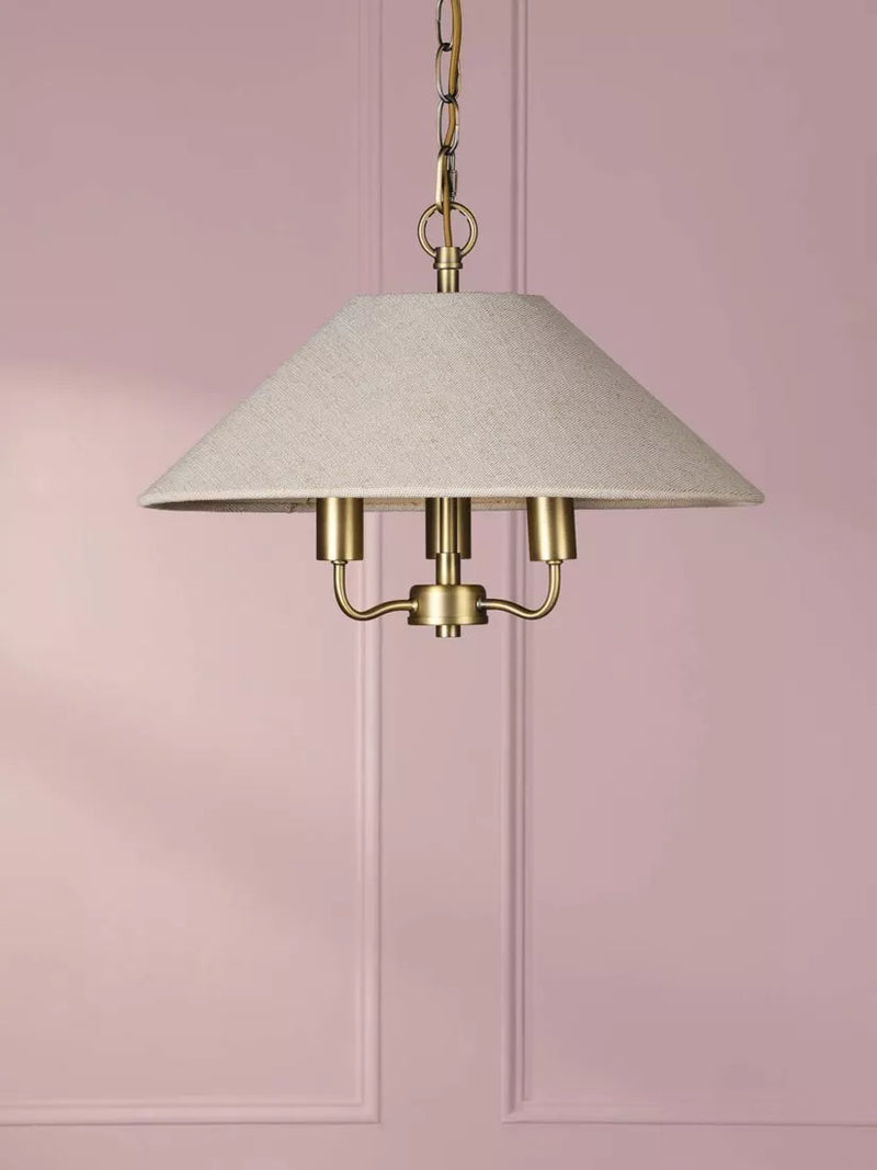 Laura Ashley Harland pendant ceiling light 40cm antique brass (British brand)