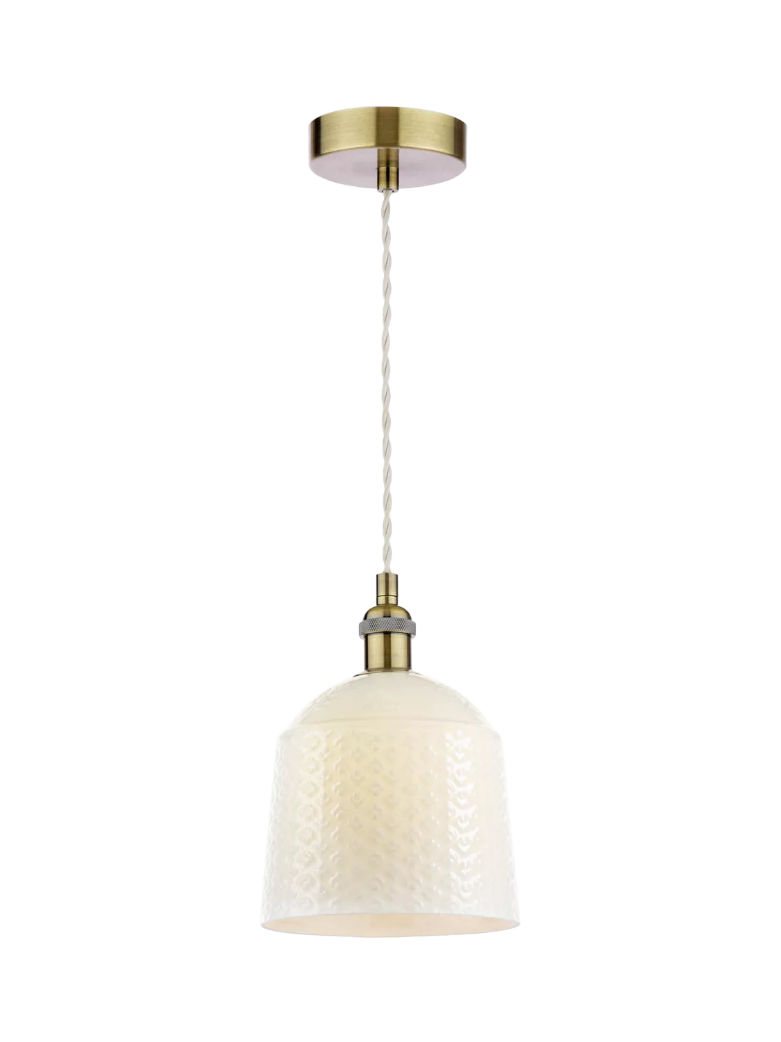 Laura Ashley Porcelain Pendant Ceiling Light, Set of 2, Cream